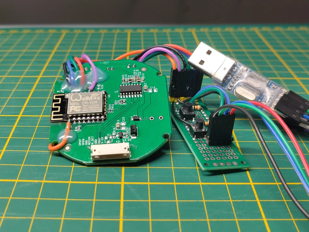 Custom ISP harness for Petlibro PLAF101 with ESP-12E