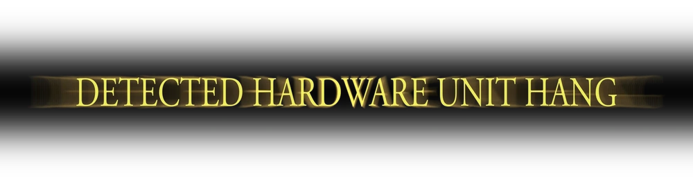 Image saying detected hardware unit hang in capital letters, stylized as a Dark Souls III caption.